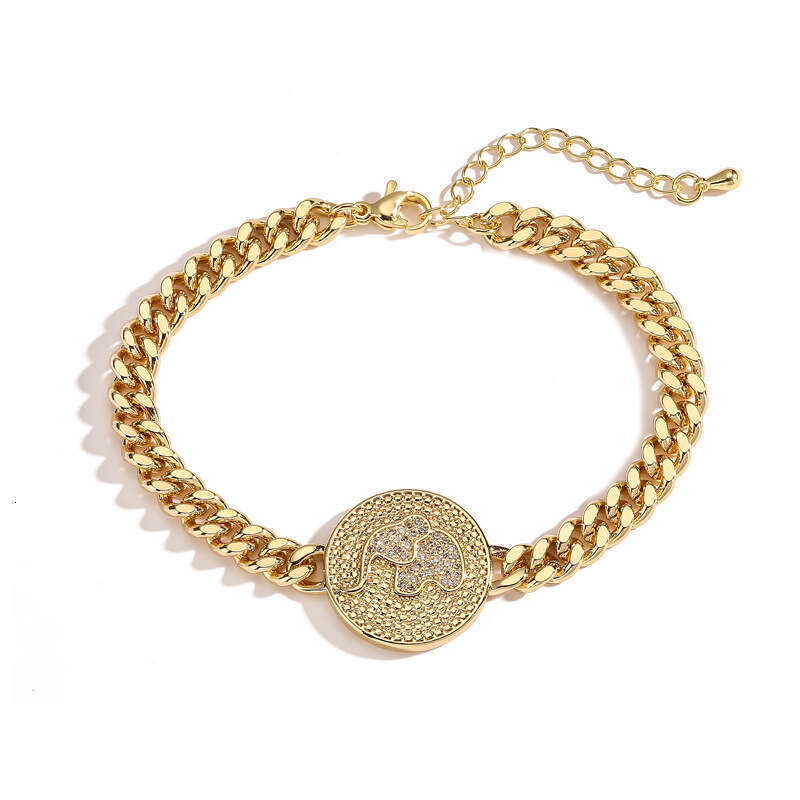 European American hip-hop minimalist Cuban chain butterfly bracelet, fashionable light luxury jewelry for boys and girls, high-end bracelet