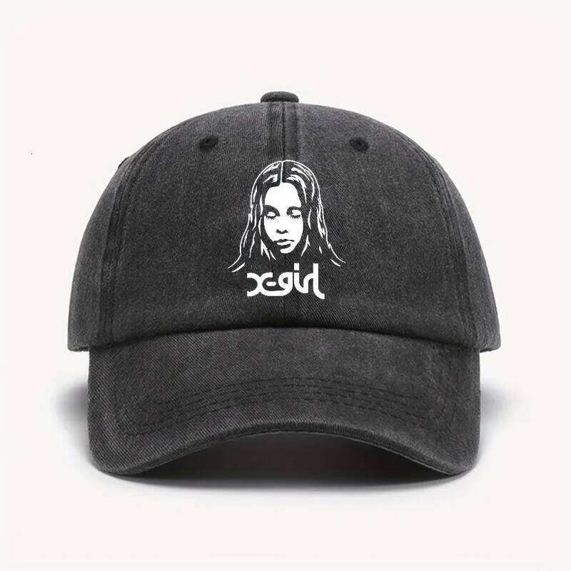 Girl Printed Baseball Cap Unisex Sun Hat Lightweight Adjustable Fashion Outdoor Vintage Wash Light Hats Y260304