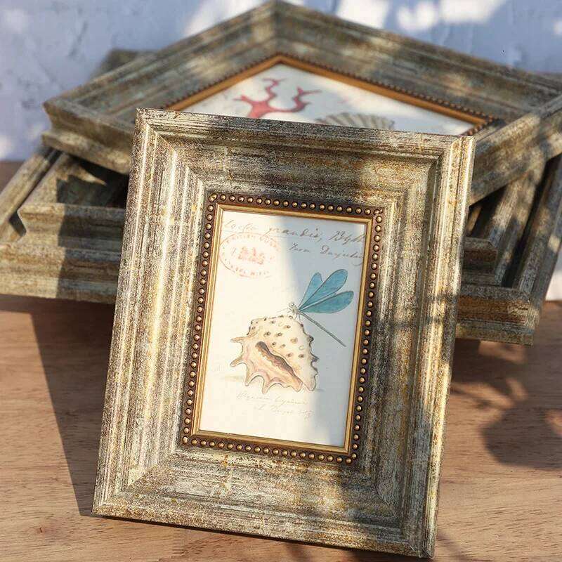 Vintage European Style with Free Photo Printing Elegant Table Display 6 7 8 10inch A4 Picture Frame Home Decor H260306
