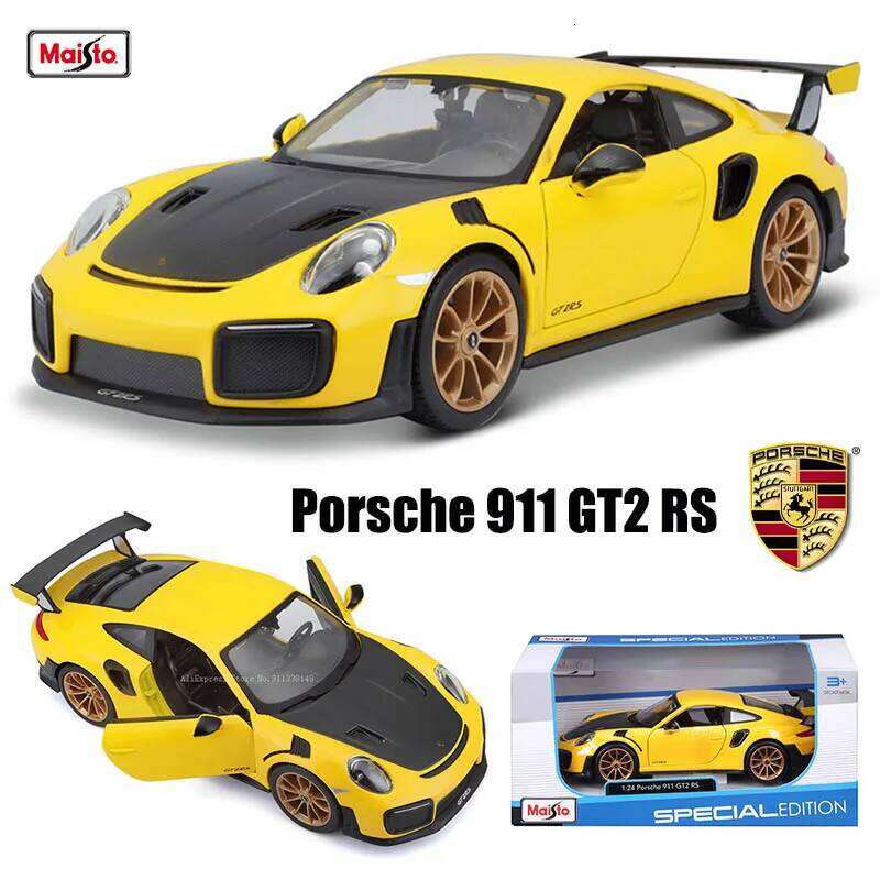 Maisto 1:24 Porsche 911 GT2 RS simulation alloy car model crafts decoration collection toy tools gift Z260306