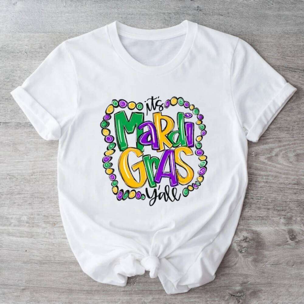 It's Y'all - Adult Mardi Gras New Orleans Tees Graphic T Shirt NOLA Clothes- Fat Tuesday Tops XJ260306 XJ260306