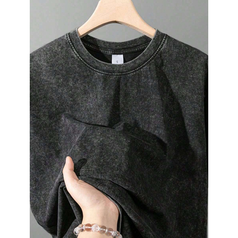 Luxury Brand Designer Clothes Cotton 230G Retro Washed T-Shirt Double Sided Printed 230 Pure