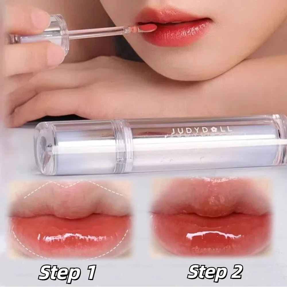Judydoll Lip Glaze Mirror Shine Watery Lipstick Non-Stick Cup Long Lasting Moisturising Lip Tint Waterproof Makeup Cosmetics 260304
