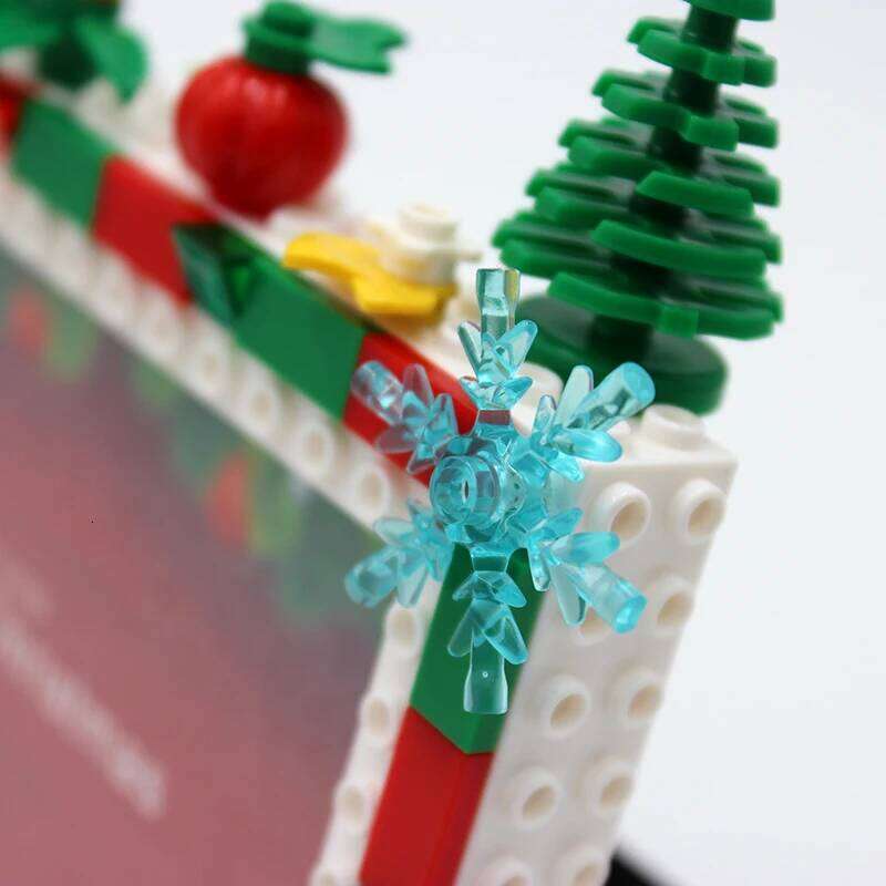 PinLiving Christmas Diy Photo Frame Building Blocks Picture Display Holder Tabletop Decor Chiristmas Gifts For Child 6,7 inch H260306