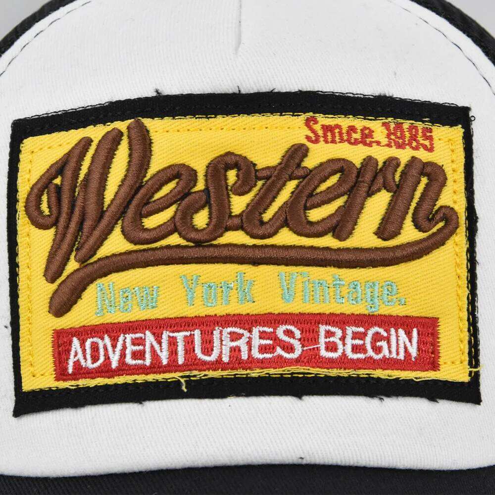 western Embroidered Stereoscopic embroidered baseball hat Mesh cap 1985 curved sunhat Y260304