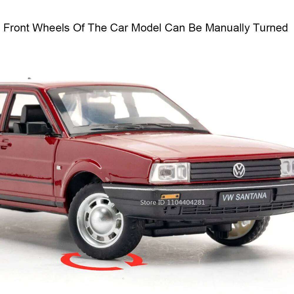 1:24 Santana Diecast Toys Models Alloy Police Cars 6 Doors Opened Sound Light Pull Back Vehices Collectibles Kids Festival Gifts Z260307