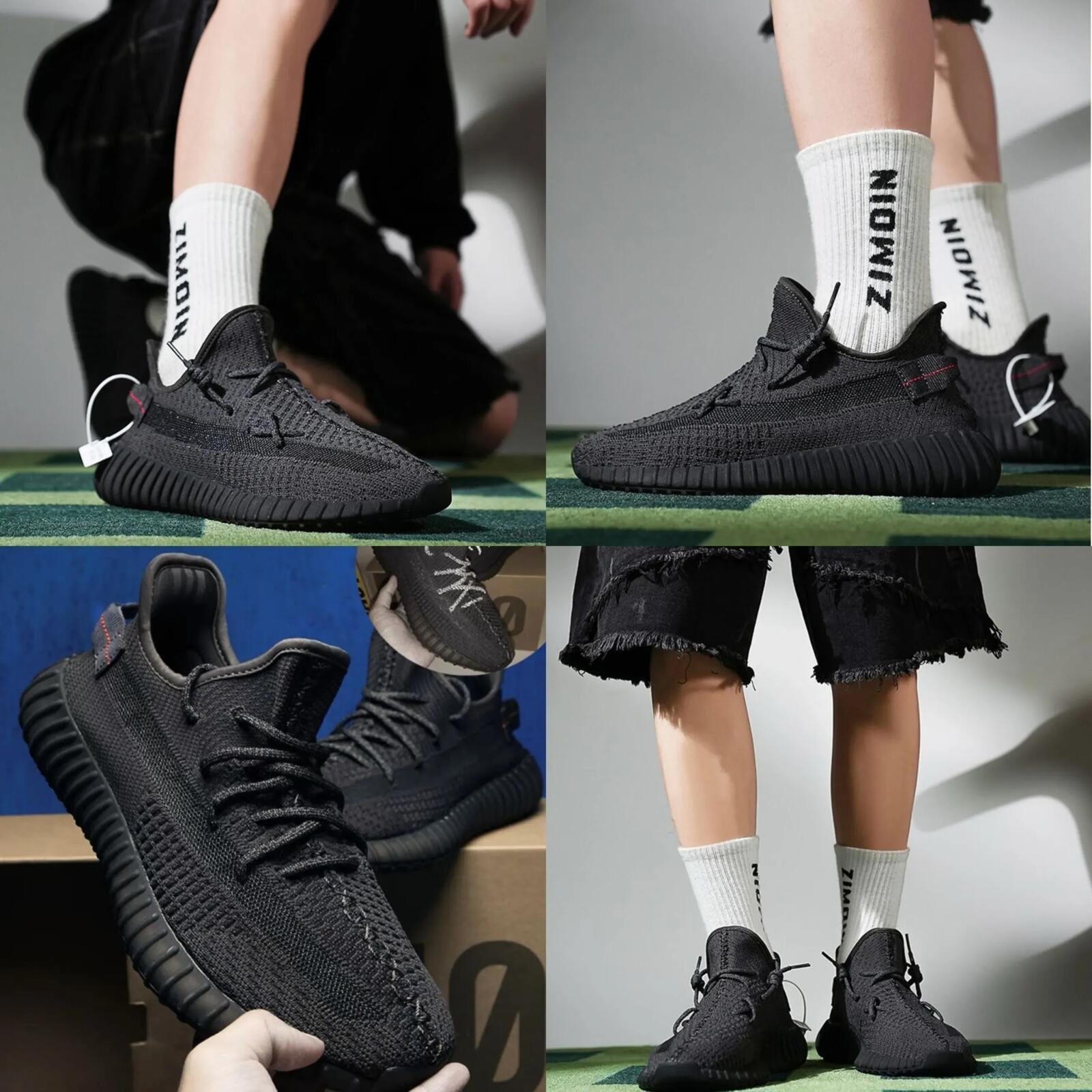 Designer Sneaker Men Sports 350 v2 Running Shoes Women Non-slip Outdoor Breathable Flat Walking Trainers Lace-up Plate-forme Casual Sneakers size36-47