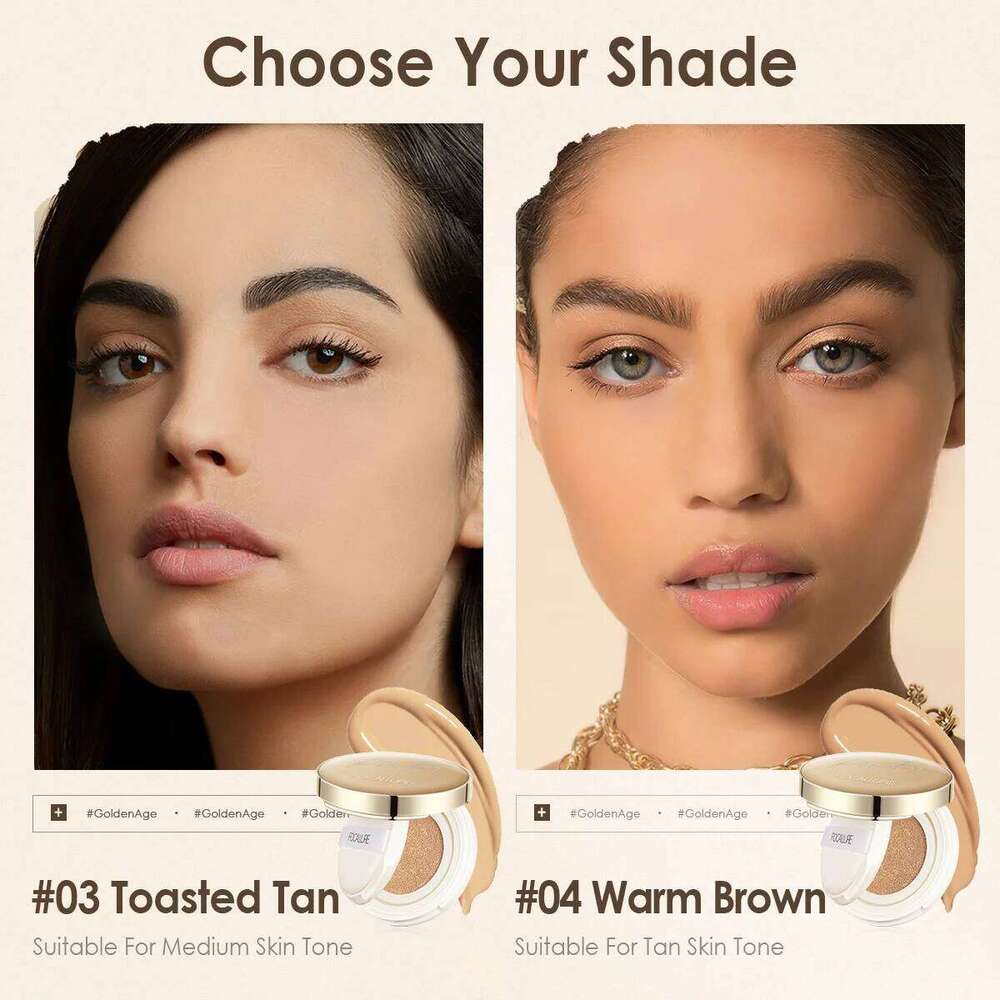 FOCALLURE Air Cushion Waterproof Matte Base Poreless High Coverage Face Cream Nutritious Smooth Foundation Makeup 26L0306