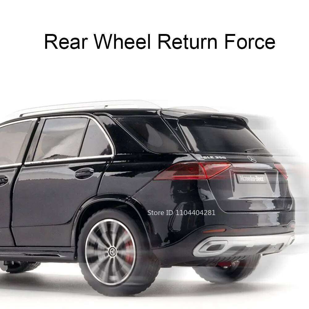 1:24 GLE350 GLS63 Miniature Model Toy Alloy Diecast Door Opened Sound Light Pull Back Front Wheel Steering Car Holiday Gifts Z260306