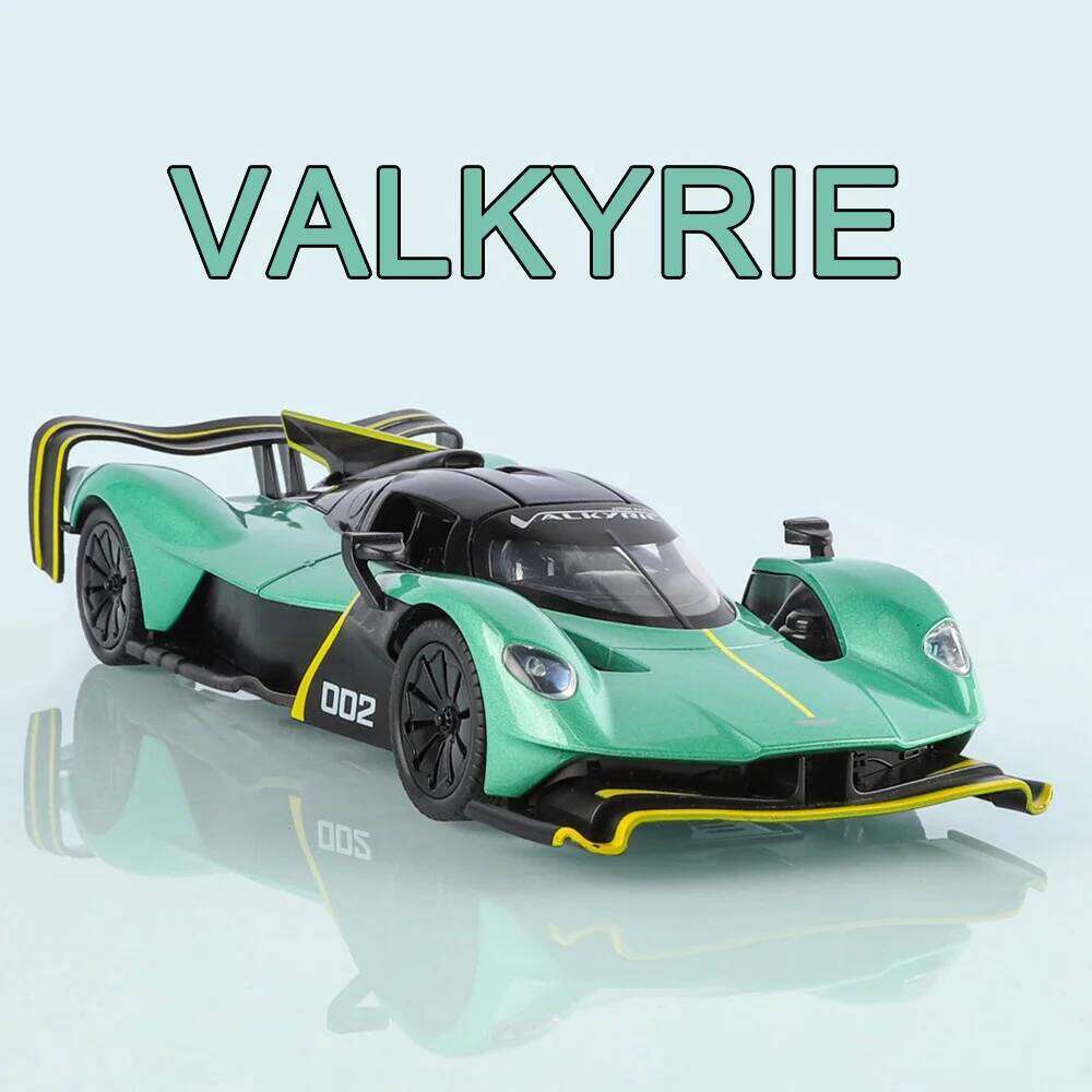 1:24 Alloy Valkyrie Tourbillon Models Cars Toys Light Music Pull Back Miniature Vehicle Doors Opened Sports Car Model Ornament Z260307