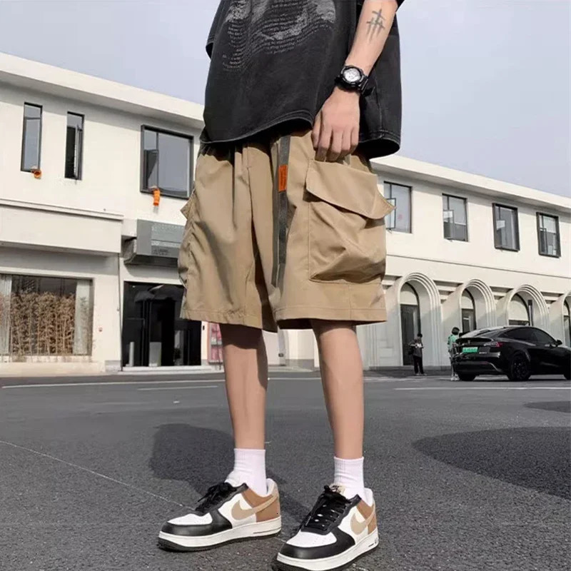 Summer Mens Functional Cargo Shorts Multi-pocket Baggy Gym Short Sweatpants Y2K Streetwear Bermuda shorts Masculina 260306