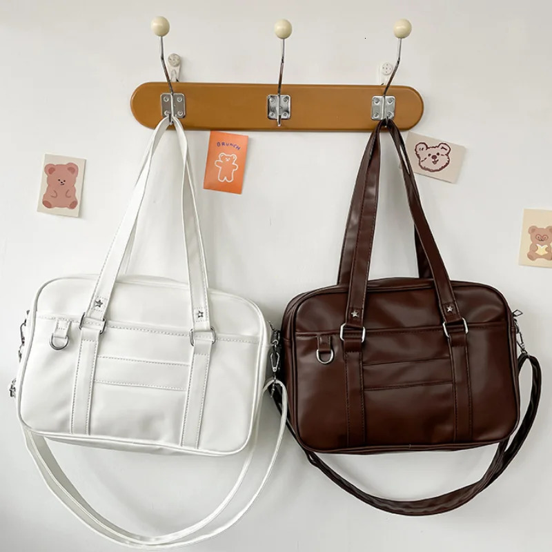 Japanese Style JK Bag Women High School Student Uniform Bag PU Leather Shoulder Bag Women Simple Handbags Crossbody Bags Itabag 260306