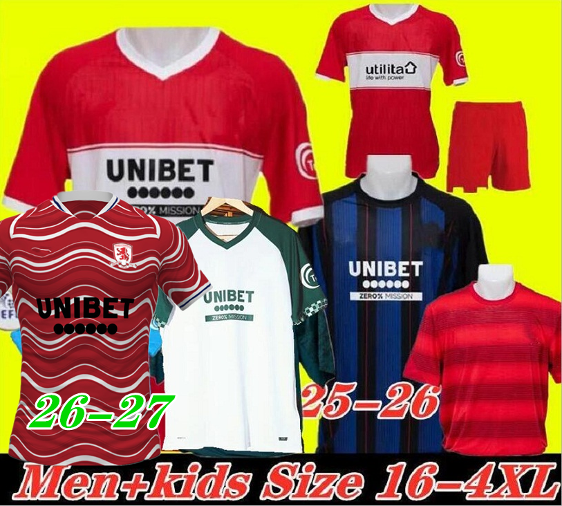 XXXL 4XL 25 26 Middlesbrough home Soccer JerseyS 2026 2027 Azaz Iheanacho Ben Conway Hackney Burgzorg Defensive Midfield away third football shirts men kids kit