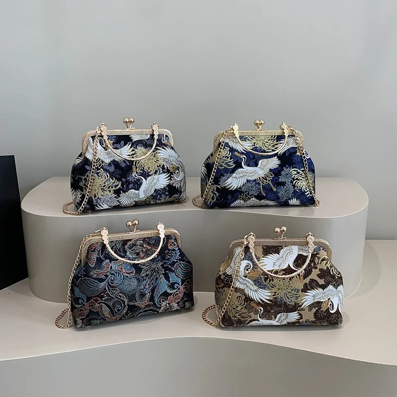 Silk Embroidery Crossbody Bag Patchwork National Style 2025 Bags for Women Hasp Simple Fashion Womens Handbags 260307