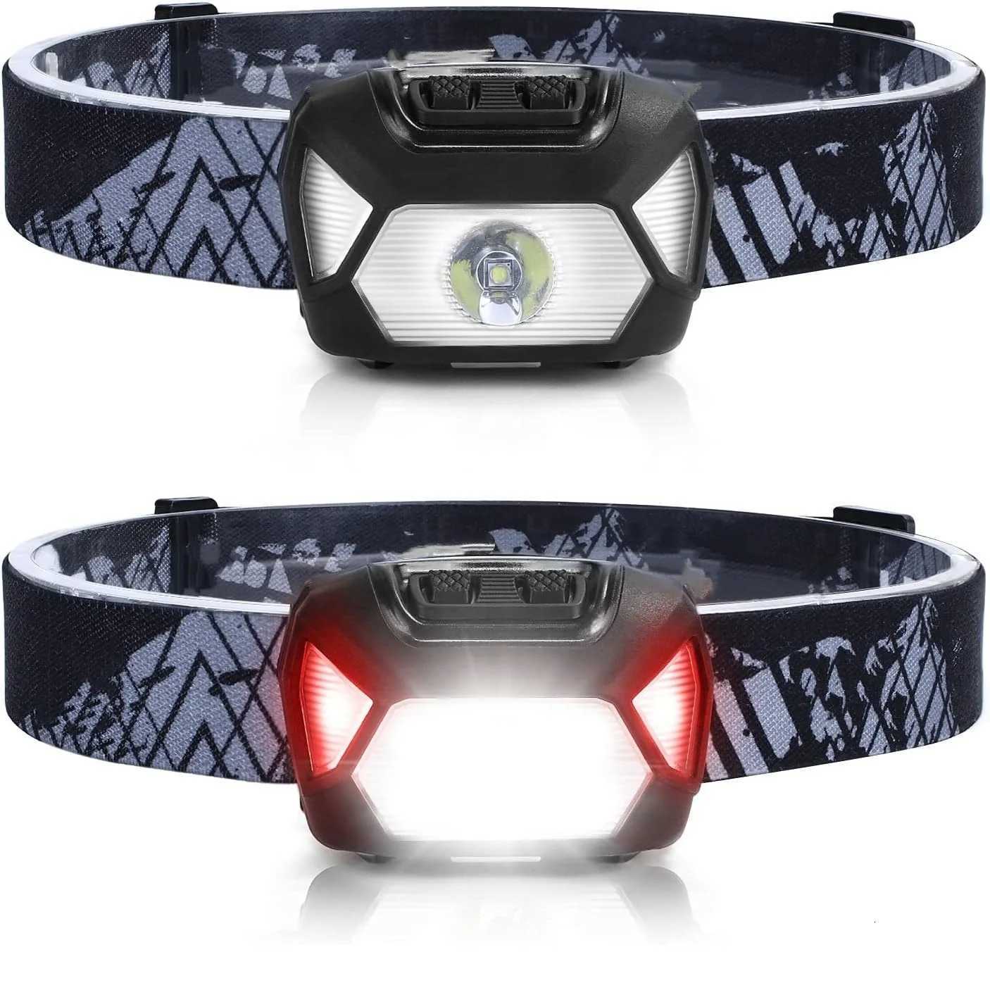 6 Modes Usb Rechargeable Headlamp IPX4 Waterproof Headlight Flashlights LED Head Lamp With Red Green Light For Outdoor Fishing H260307