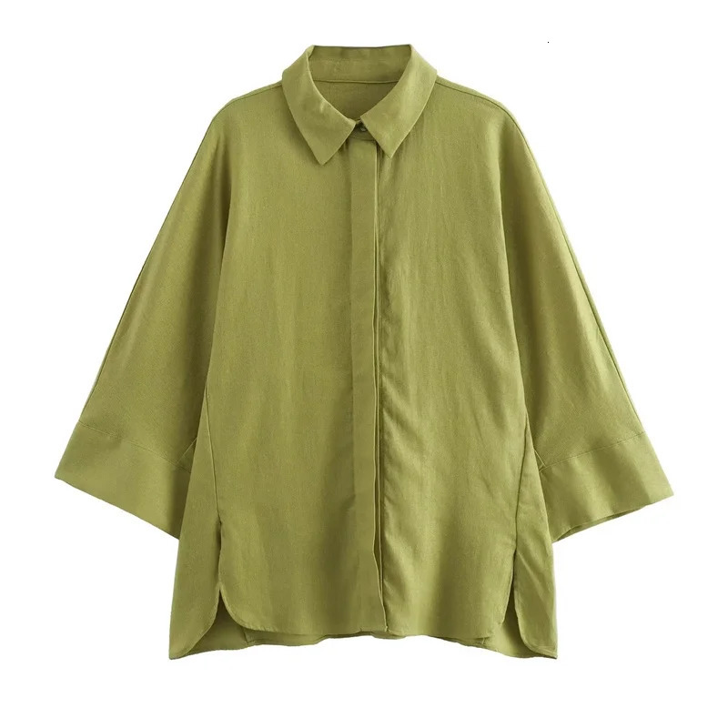 MUJER Women Pants Sets Oversize Casual Shirt Fashion Linen Set Woman Two Pieces Wide Leg Baggy Pants Suit Summer Outfit 260304