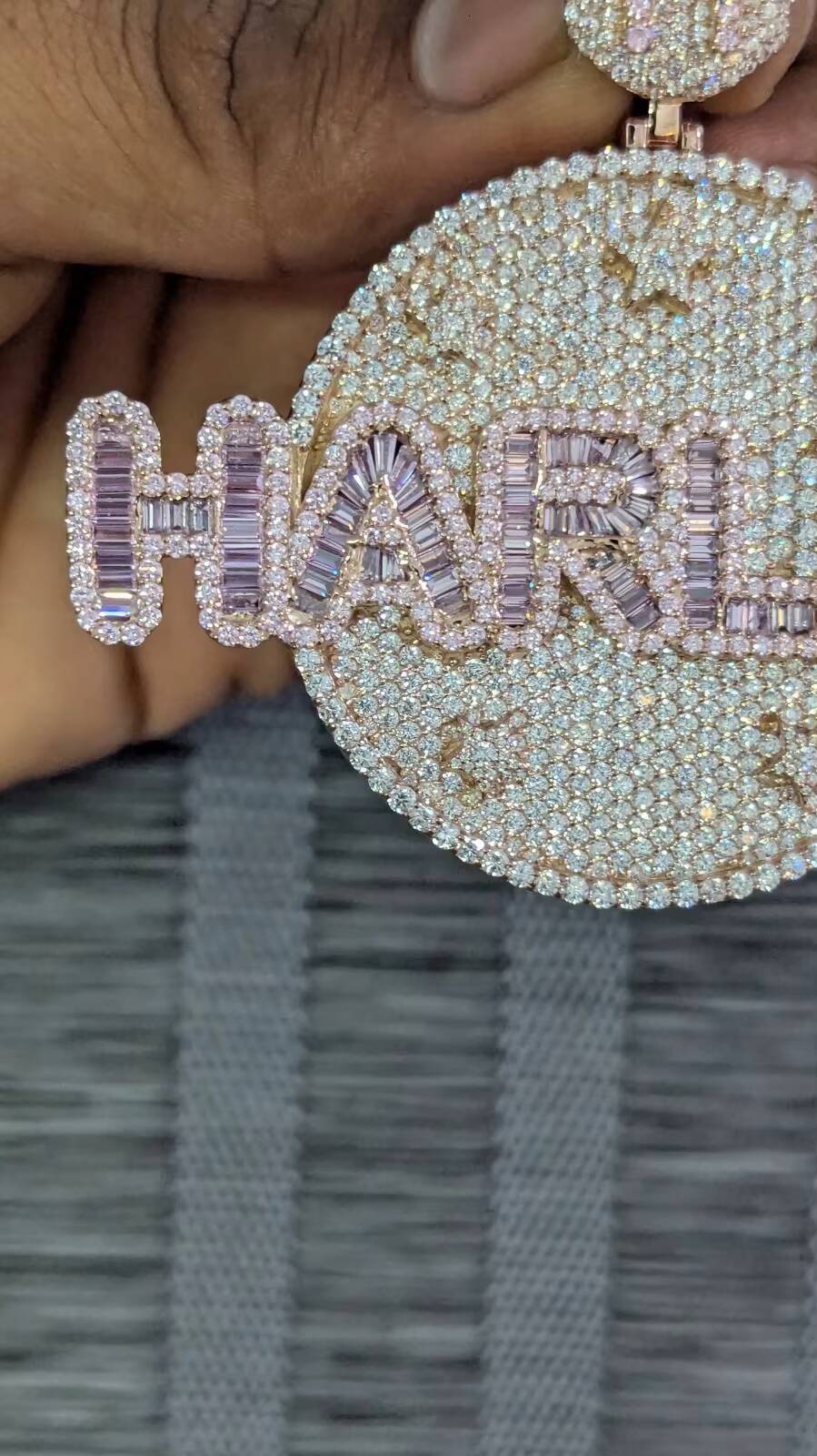 Iced-Out Moissanite Diamond Pendant VS Quality Hip Hop Style 18K Gold-Plated Luxury Necklace Charm for Wholesale Custom Orders