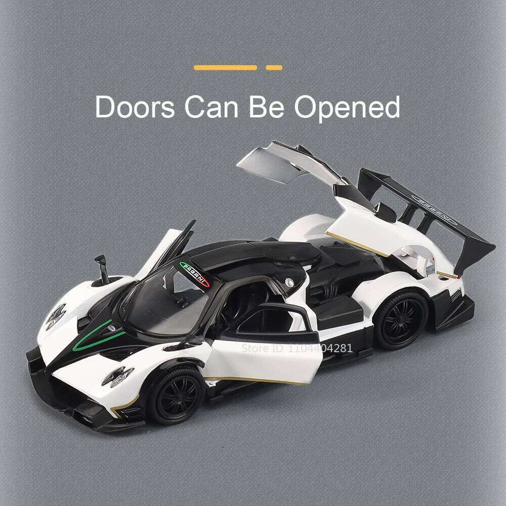 1:32 Pagani Zonda R Huaya BC Miniature Model Alloy Diecast Toys Car Doors Opened Sound Light Pull Back Vehices Boy Collect Gifts Z260306