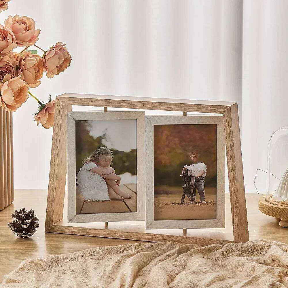 Modern Home Decor for Room Desk Frame Glass Portrait Hanging Picture Desktop Photo Frames Love Gift H260306