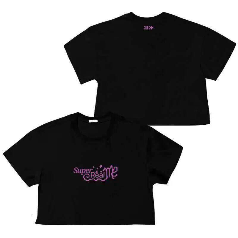 KPOP ILLIT SUPER REAL ME Album Oversized T Shirt Women Men YUNAH MINJU MOKA WONHEE IROHA 100% Cotton Short Sleeve Graphic Tees XJ260306