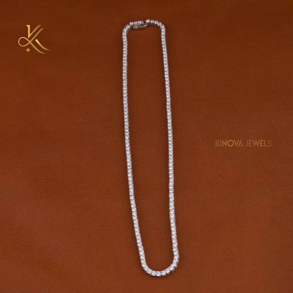 Modern Hip Hop Neck Chain With Glittering Moissanite Diamonds Crafted For Superior Shine And Unique Urban Fashion Aesthetics