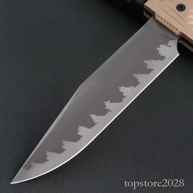 High End M22 Survival Straight Knife Z-wear Titanium Coating Full pocket knife Tang Sand G10 Handle Outdoor Tactical Fixed Blade Knives with Leather K