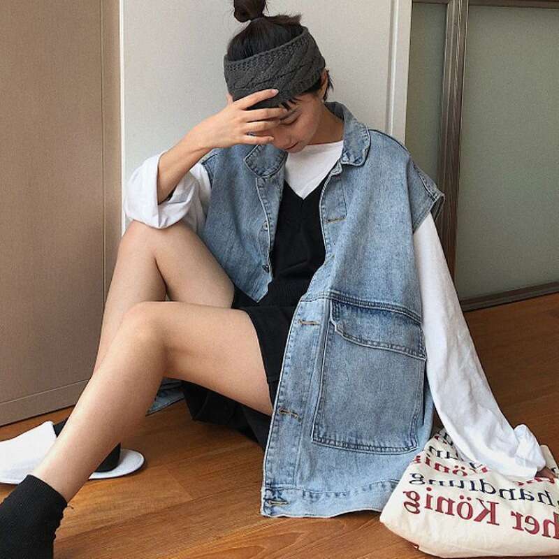 Mardi Hefxessdr Women's Spring Autumn 2026 New Flow Sleeveless Tank Top Coat Fragrant Fur Edge Denim Vest