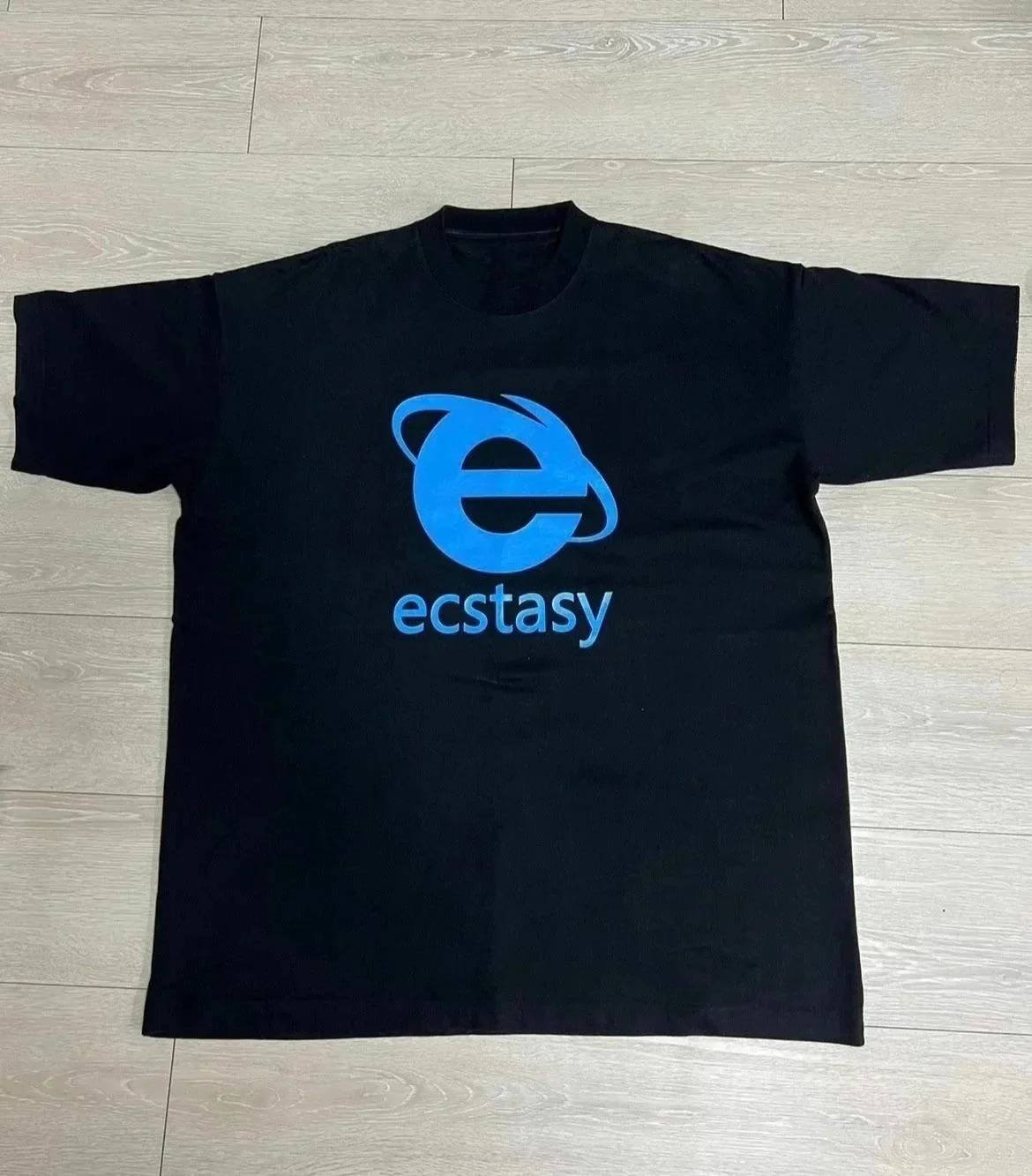Streetwear Ecstasy T Shirt Y2K Mens Harajuku White T-shirt Letter Pattern Printing Oversize Loose Short-sleeved Gothic Top 260304