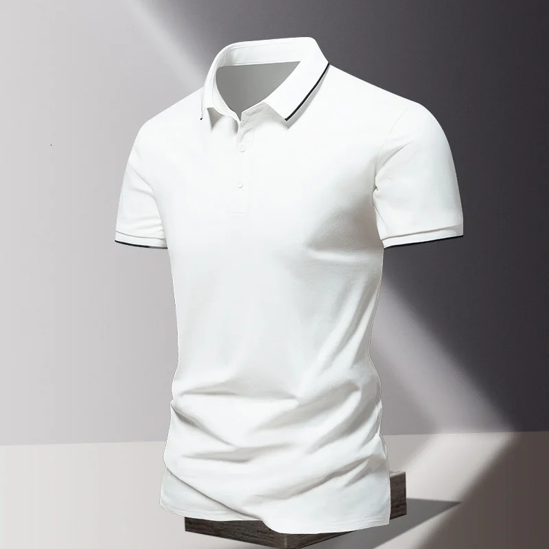 POLO shirt Summer mens loose short sleeved T-shirt ice silk quick drying simple fashion solid color casual short sleeved top 260304