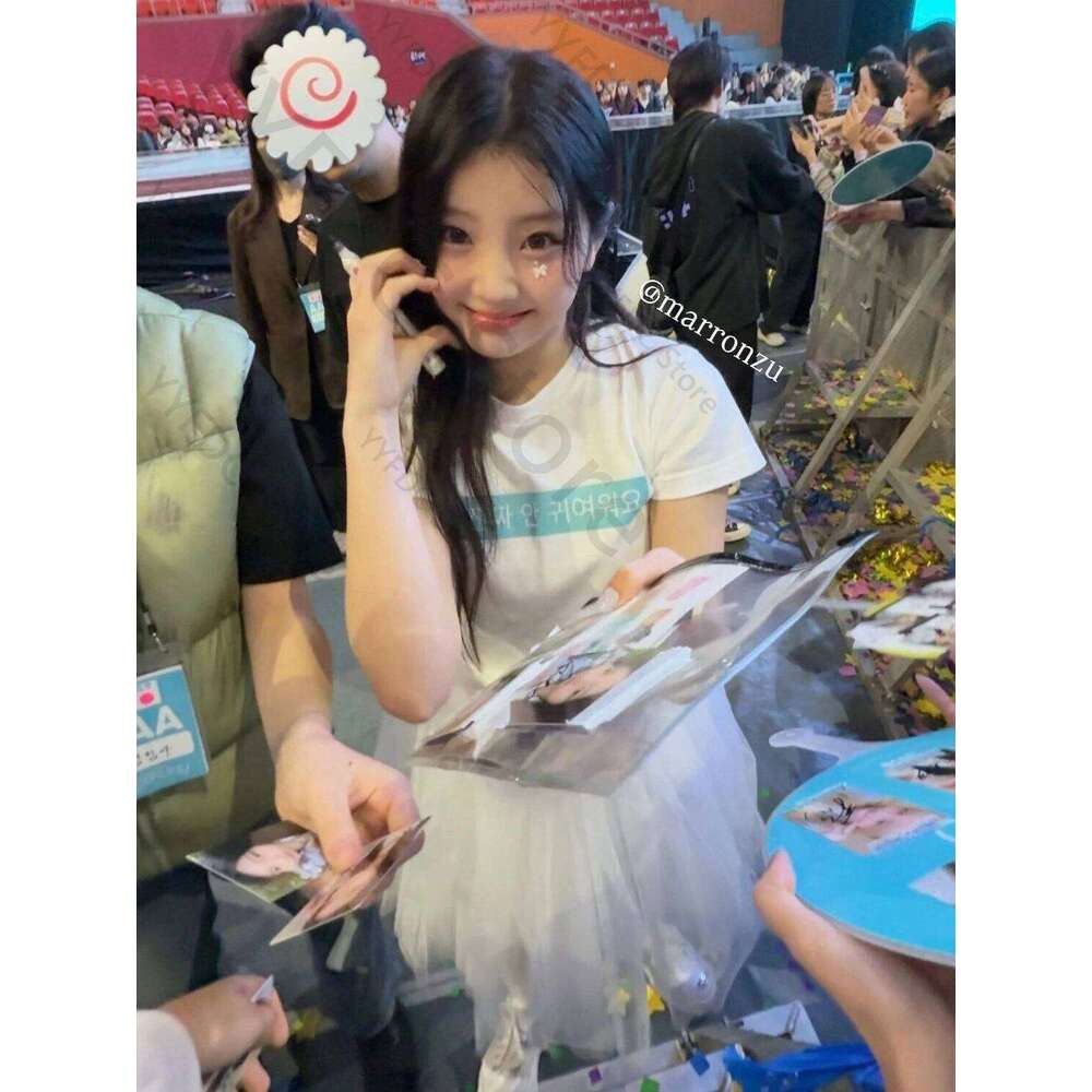 ILLIT T Shirt Kpop Fashion MOKA MINJU WONHEE Same Print T-shirt Women Men Cotton Short Sleeve Tee Tops Concert Fans Clothes XJ260306 XJ260306