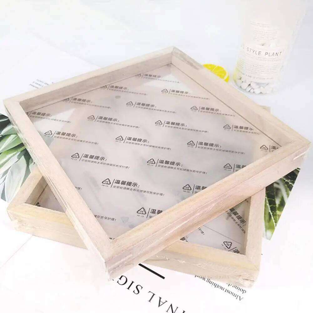 20/30cm Wood Acrylic Photo Burr-free Handcraft DIY Children Painting Display Paper Making Mould Frame Home Decor H260306