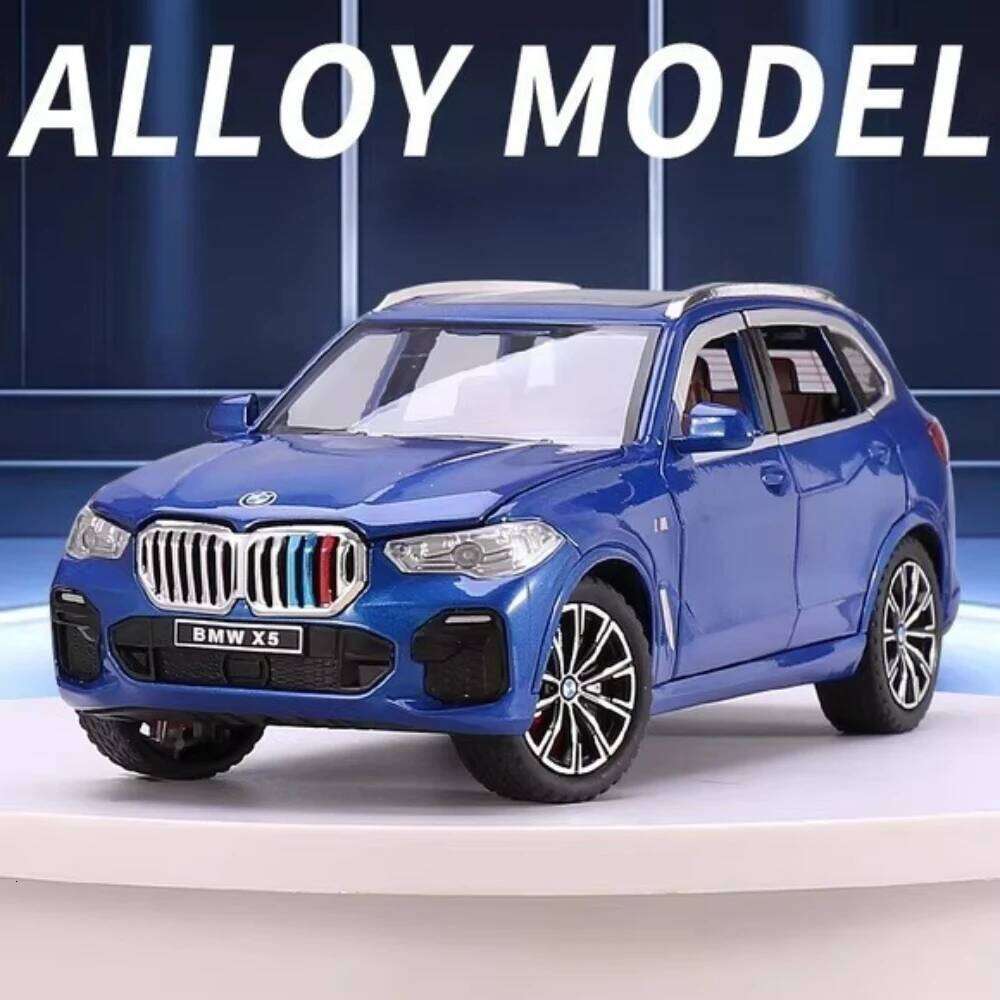 1:24 X5 THE 7 Miniature Model Toy Diecast Alloy Car 6 Doors Opened Sound Light Pull Back Vehices Collection of Simulation Models Z260306