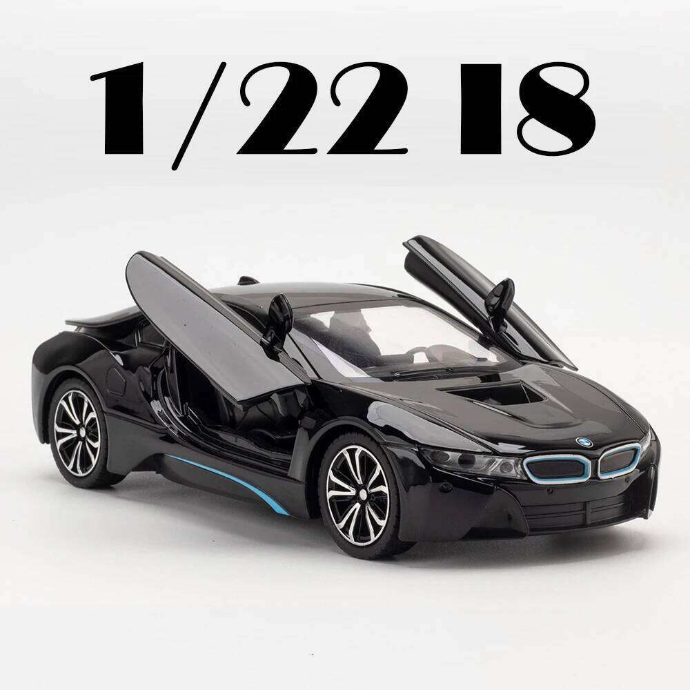 1:22 I8 MC20 Miniature Supercar Model Diecast Alloy Cars Toys Doors Opened Sound Light Pull Back Models Ornament for Boys Gifts Z260307