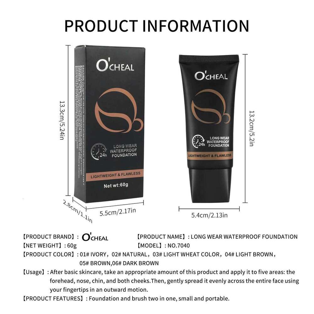 Ocheal 60g Full Coverage Foundation Cream Bronze Long Lasting Face Care Matte Sheer Liquid Concealer Contouring Makeup Cosmetics 26L0306