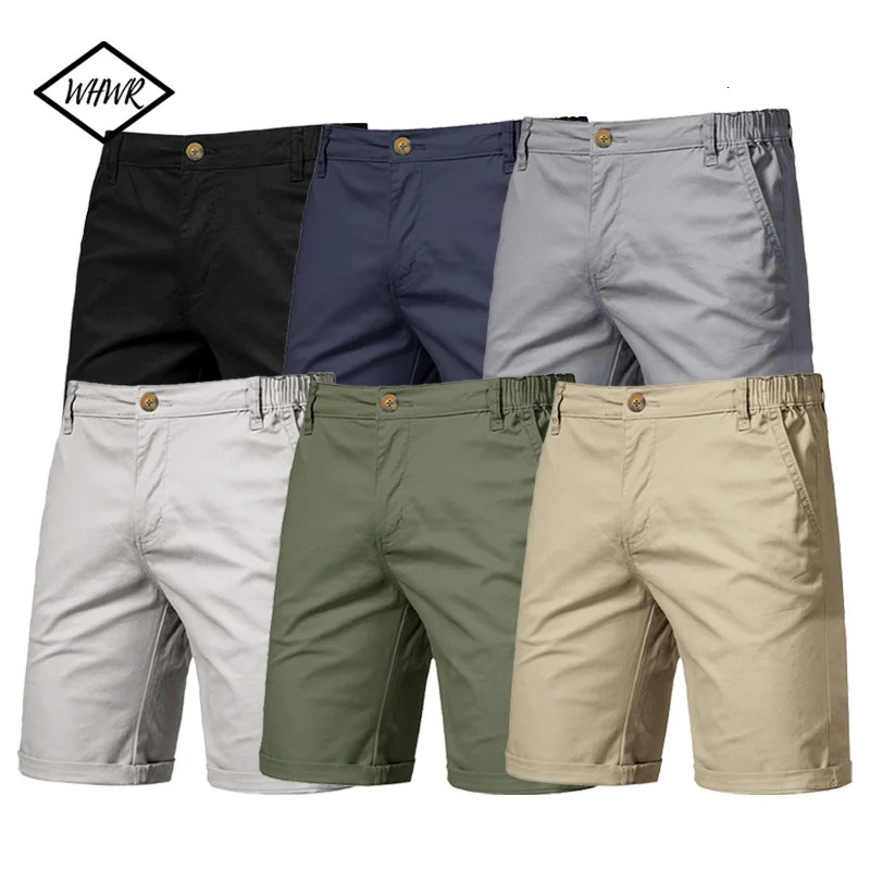 2025 Mens Casual Suit Shorts Summer Business Casual Knee Pants Classic Khaki American Style Streetwear Golf Shorts Beige 260307