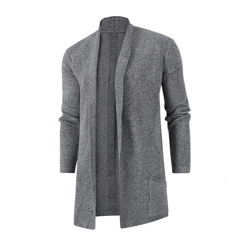 Cardigan pocket autumn and winter cashmere padded warm casual mens knitted sweater coat 260306