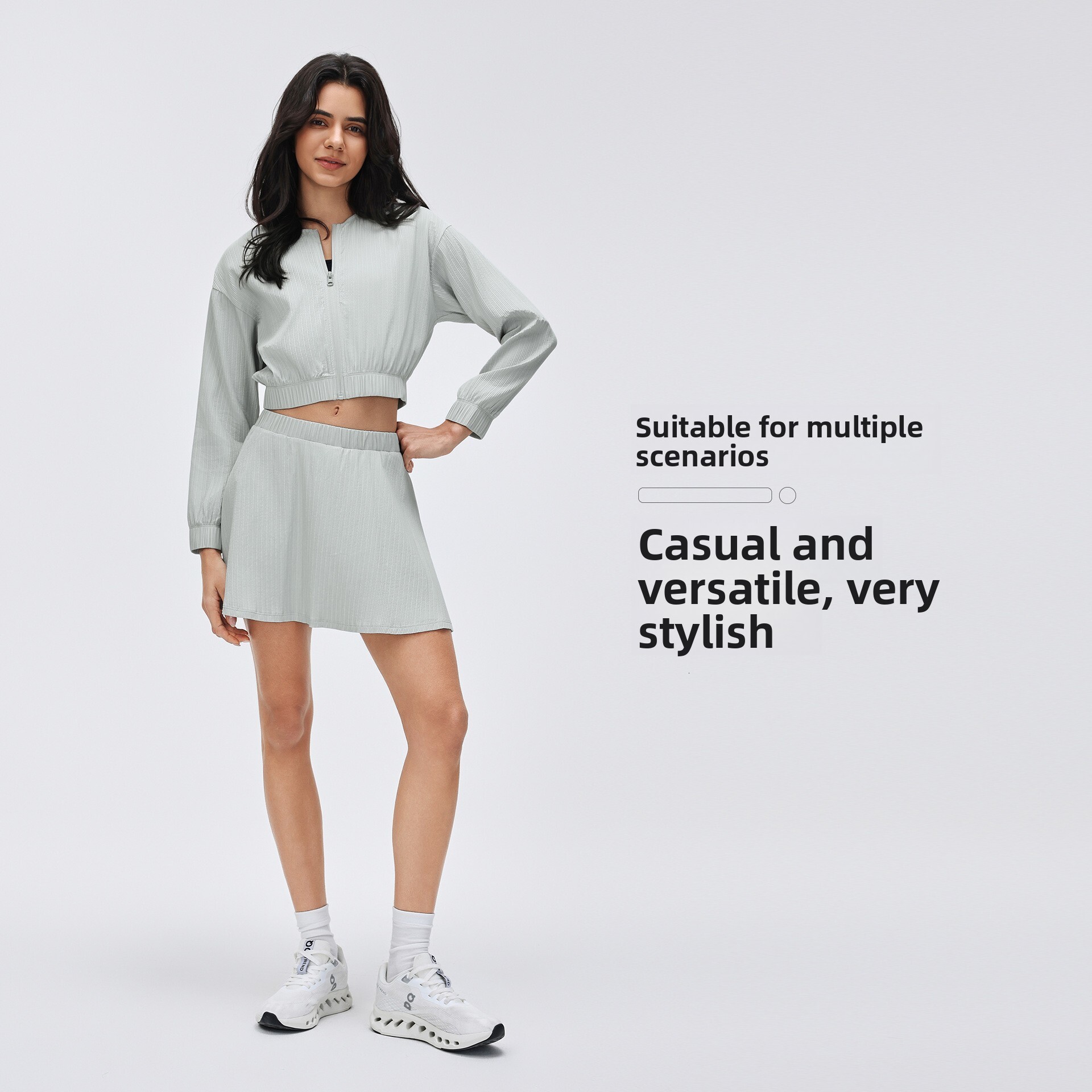 New Quick-Dry Sports Fake Two-Piece Running Anti-Exposure Yoga Fitness Short Tennis Skirt for Women
