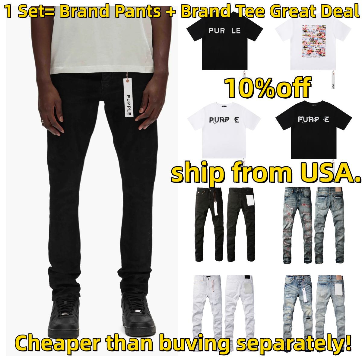 Designer purples Jean For Mens jeans letters Designer Pants Denim Trousers Mens purples brands jeans High Quality Straight Retro Ripped Biker Motorcycle Jean