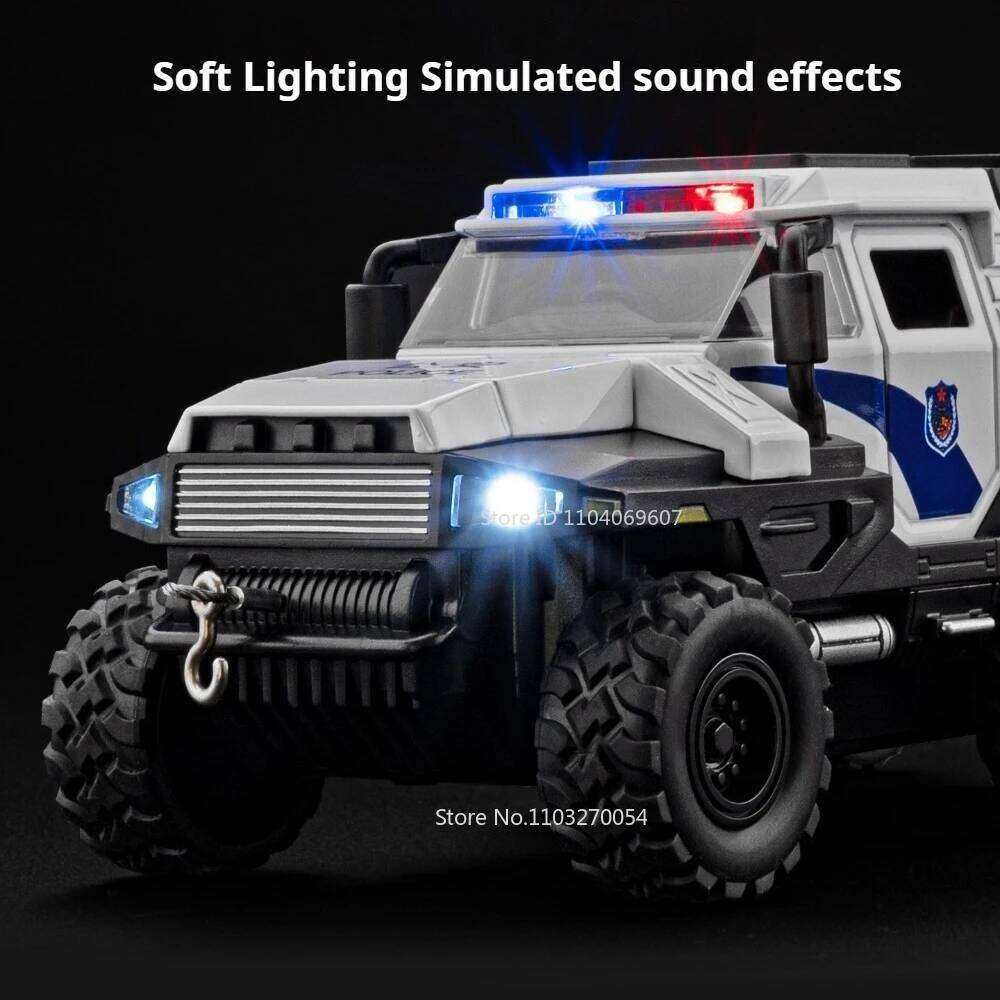 1:32 Conqueror Dongfeng Mengshi Armored Vehicle Diecast Model Alloy Toys Doors Opened Sound Light Pull Back Car Christmas Gifts Z260306