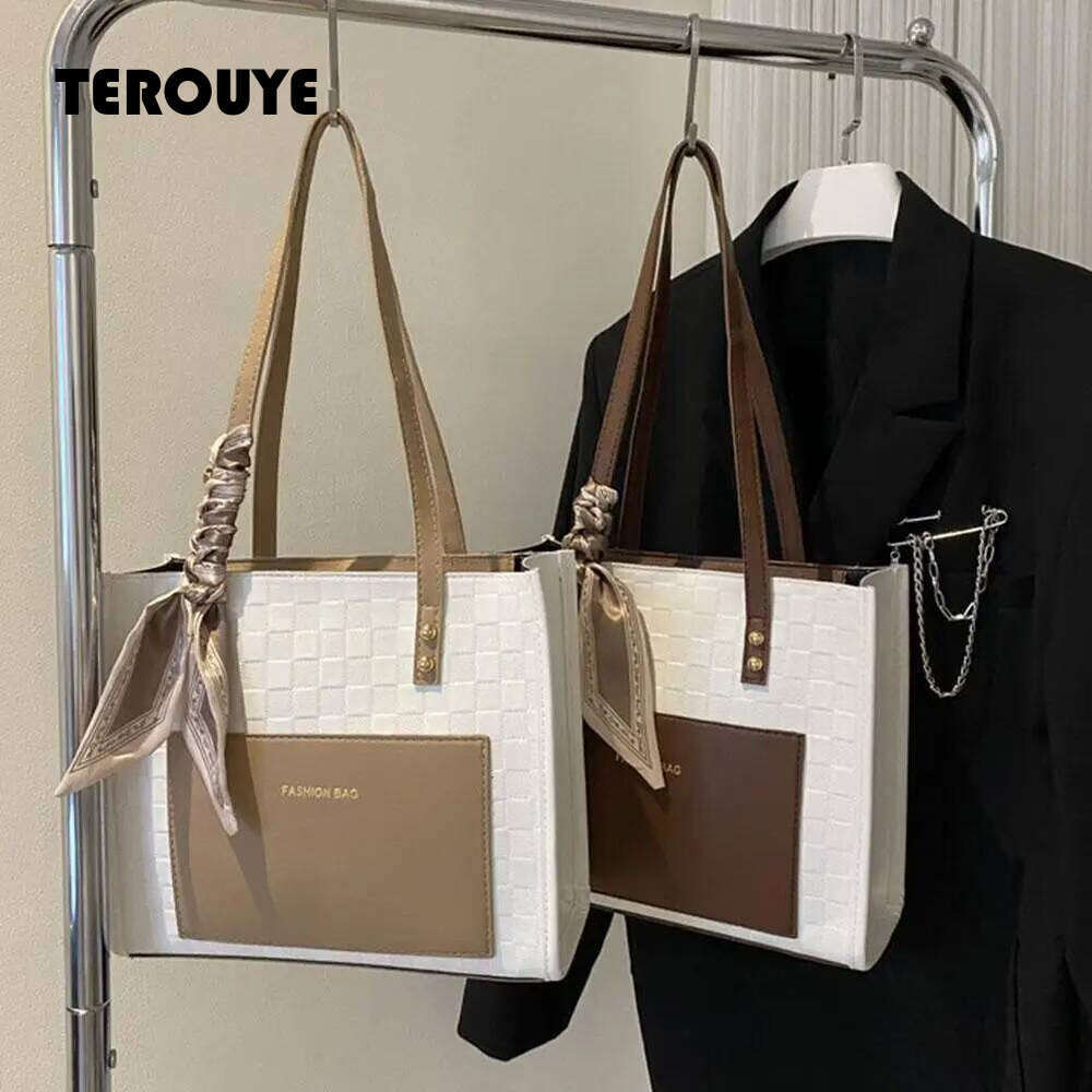 Korean Model Women's Women Luxury Tote Large Capacity Handbag Fashion Printing Shoulder Bag Trendy TEROUYE
