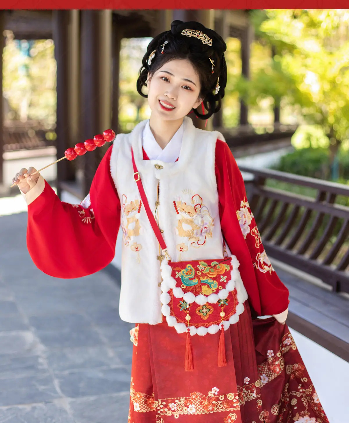 Chinese Antique Embroidery Years Hanfu Bag Messenger Women Year of The Horse Red Envelope Girl Diagonal Cross 260307