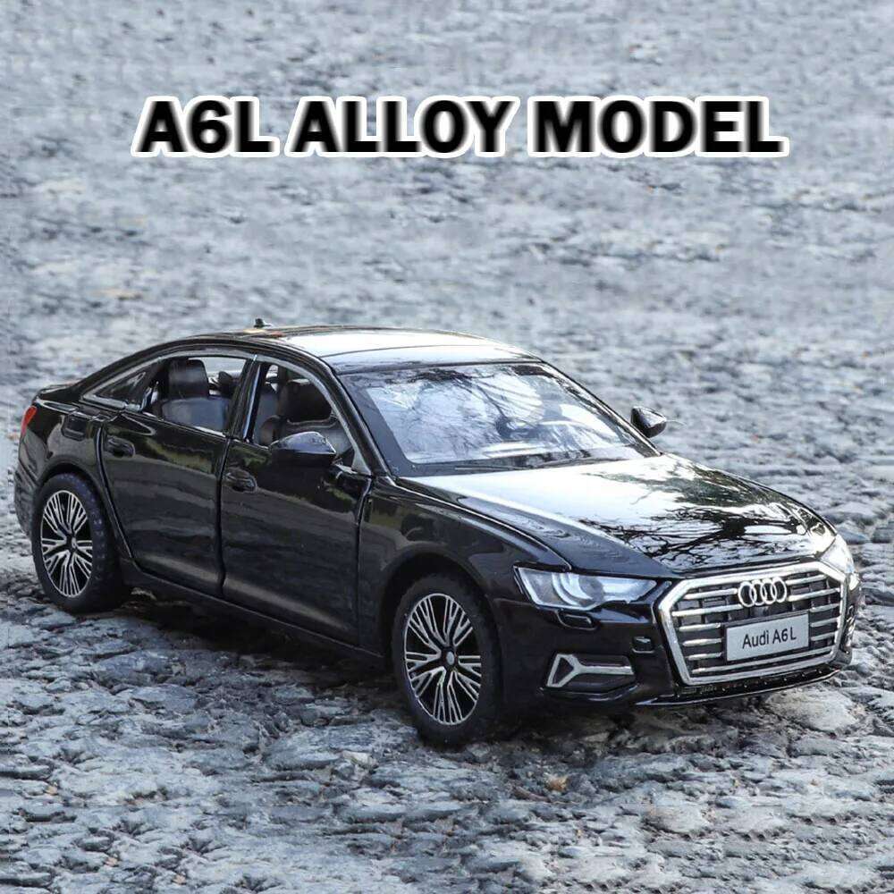 1:32 A6L S400L Alloy Model Toys Diecast Car Front Wheel Steering Doors Opened Sound Light Pull Back Vehice Home Decoration Gift Z260306