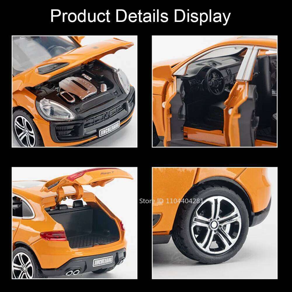 1:32 Macan Panamera Alloy Sports Car Model Diecast Toys 4 Doors Opened with Sound Light Pull Back Metal Vehices Boys Gifts Z260306
