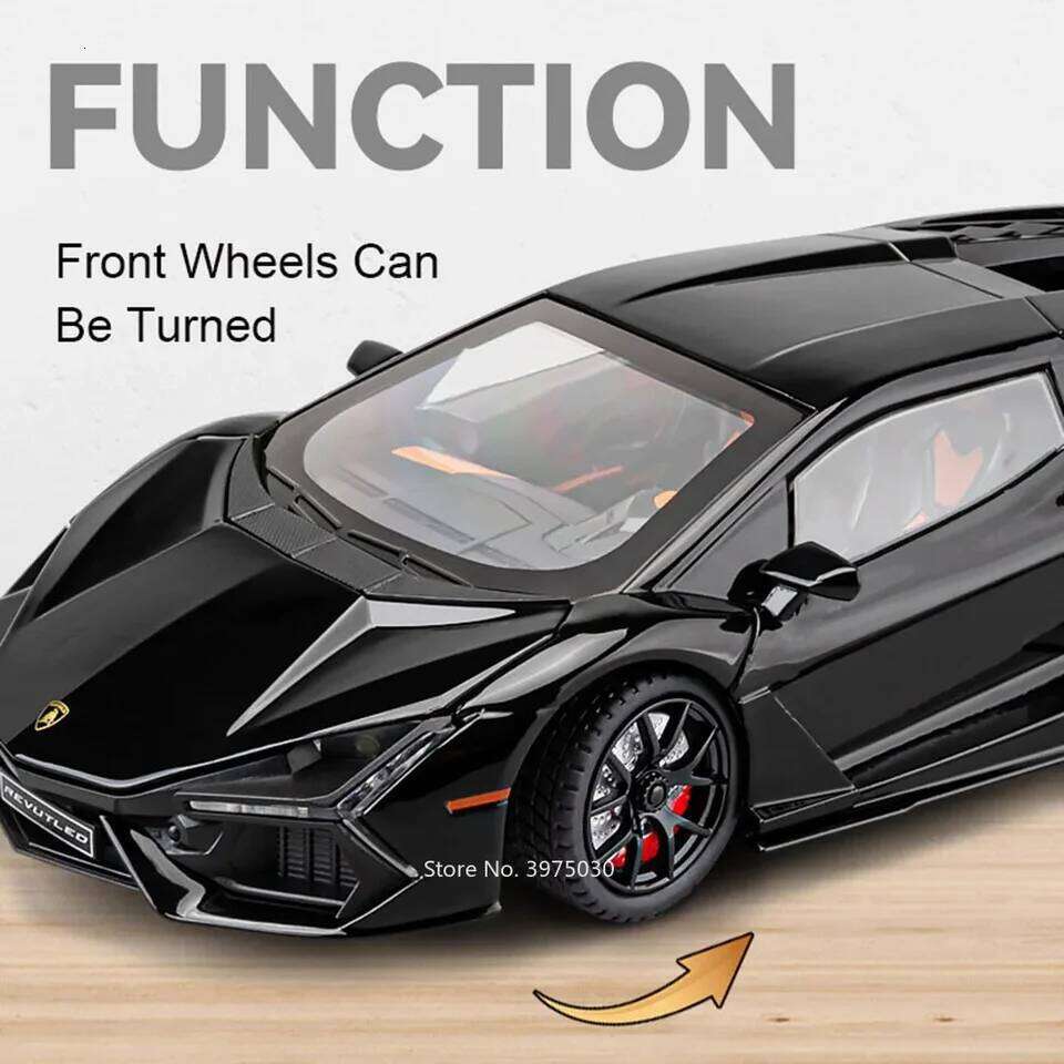 1:24 Lambor Revuelto Miniature Alloy Diecast Car Models Toys Supercar 4 Doors Opened Vehicles Toddler Kids Gifts Z260307