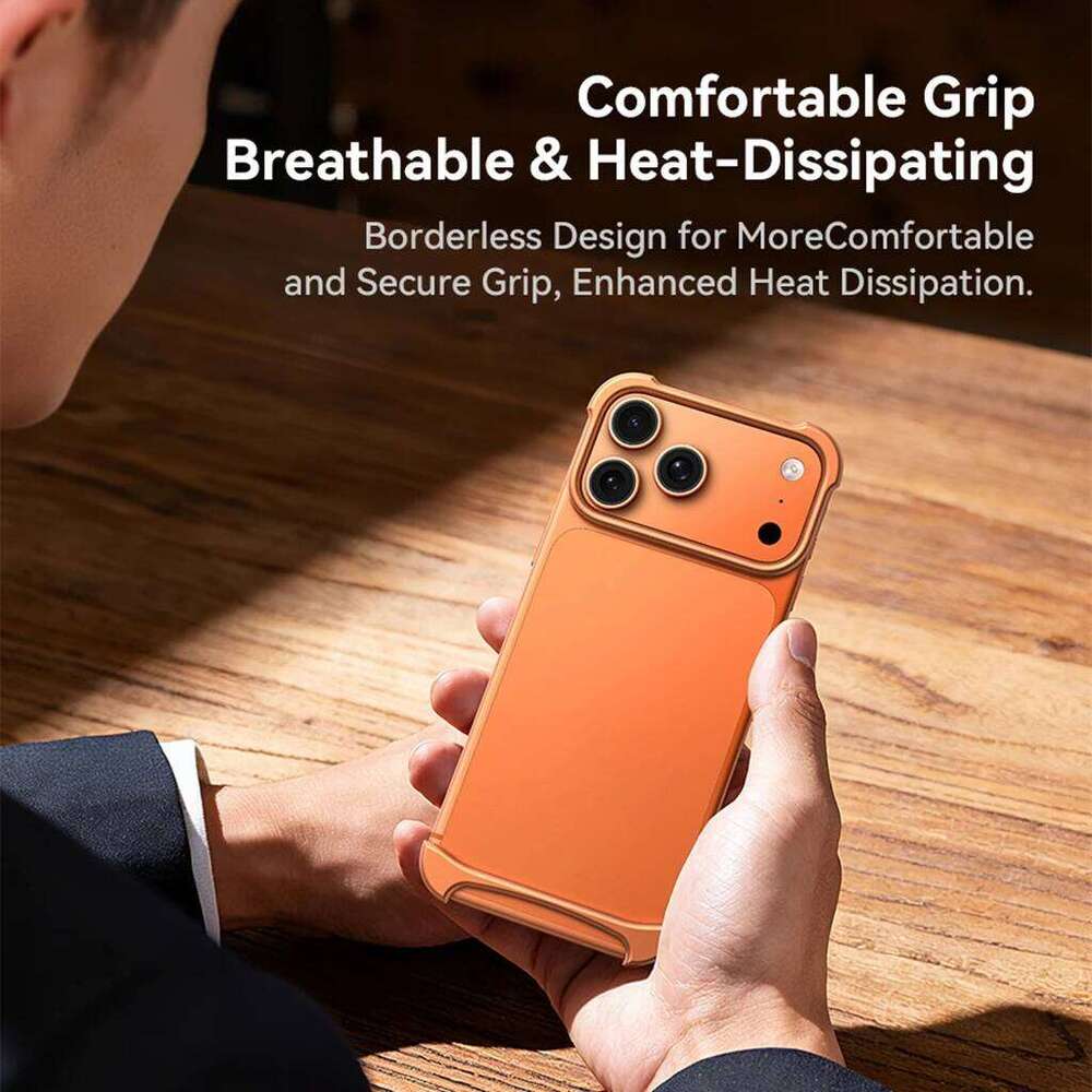 Arc Stylish Four Corner Protection No Border Aluminum Metal Bumper Pulse Phone Cover Case for iPhone 17 Pro Max H260305