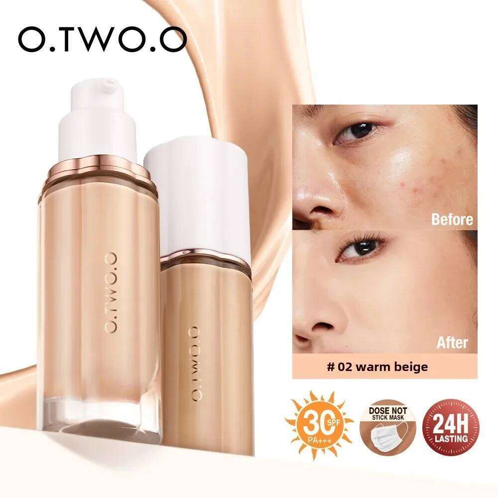 Liquid Foundation Cream 30ml Full Coverage Makeup Base SPF30 Waterproof Long Lasting Concealer Smooth Matte Finish 26L0306