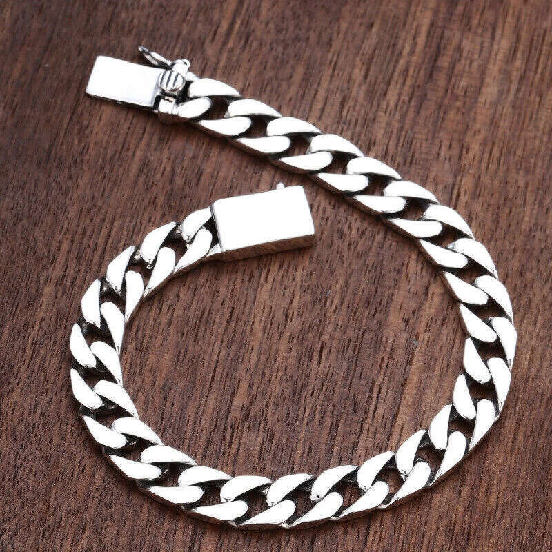 Xiangxu Cross-Border High-Quality Fashion Trendy Personalized Miami Cuban Men's Metal Bracelet Classic Sideways Chain Wholesale