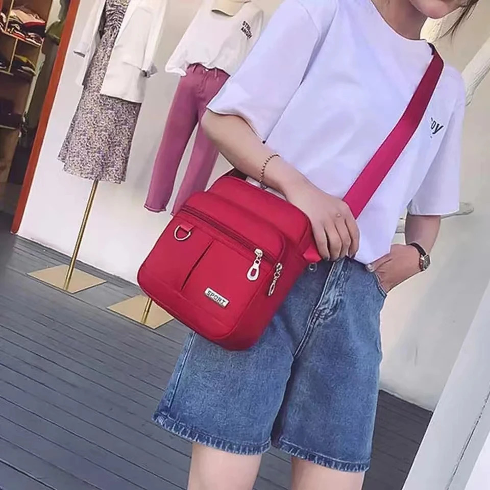 Casual Small Womens Shoulder Bag Multifunctional Coin Purse Wallet Nylon Waterproof Messenger Bag Mobile Phone Crossbody Bags 260306