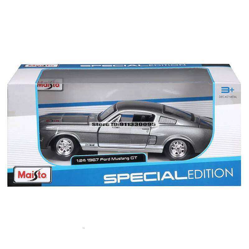 Maisto 1:24 1967 Mustang GT FORD Shelby GT500 alloy car model handicraft decoration collection toy tool gift Die casting Z260306