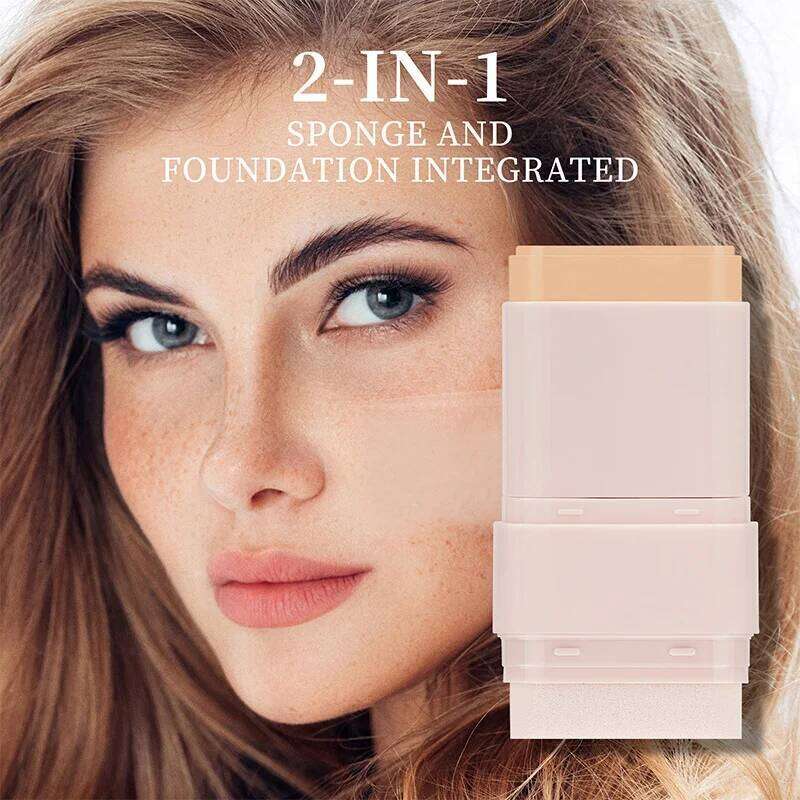 O'cheal Concealer Foundation Stick Facial Matte Bronzer Contouring Coverage Moisturizing Makeup Face Cream Portable With Sponge 26L0306
